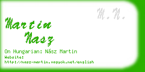 martin nasz business card